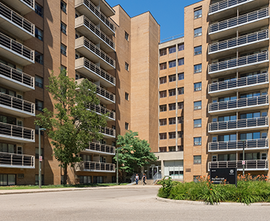 Outside of apartment building