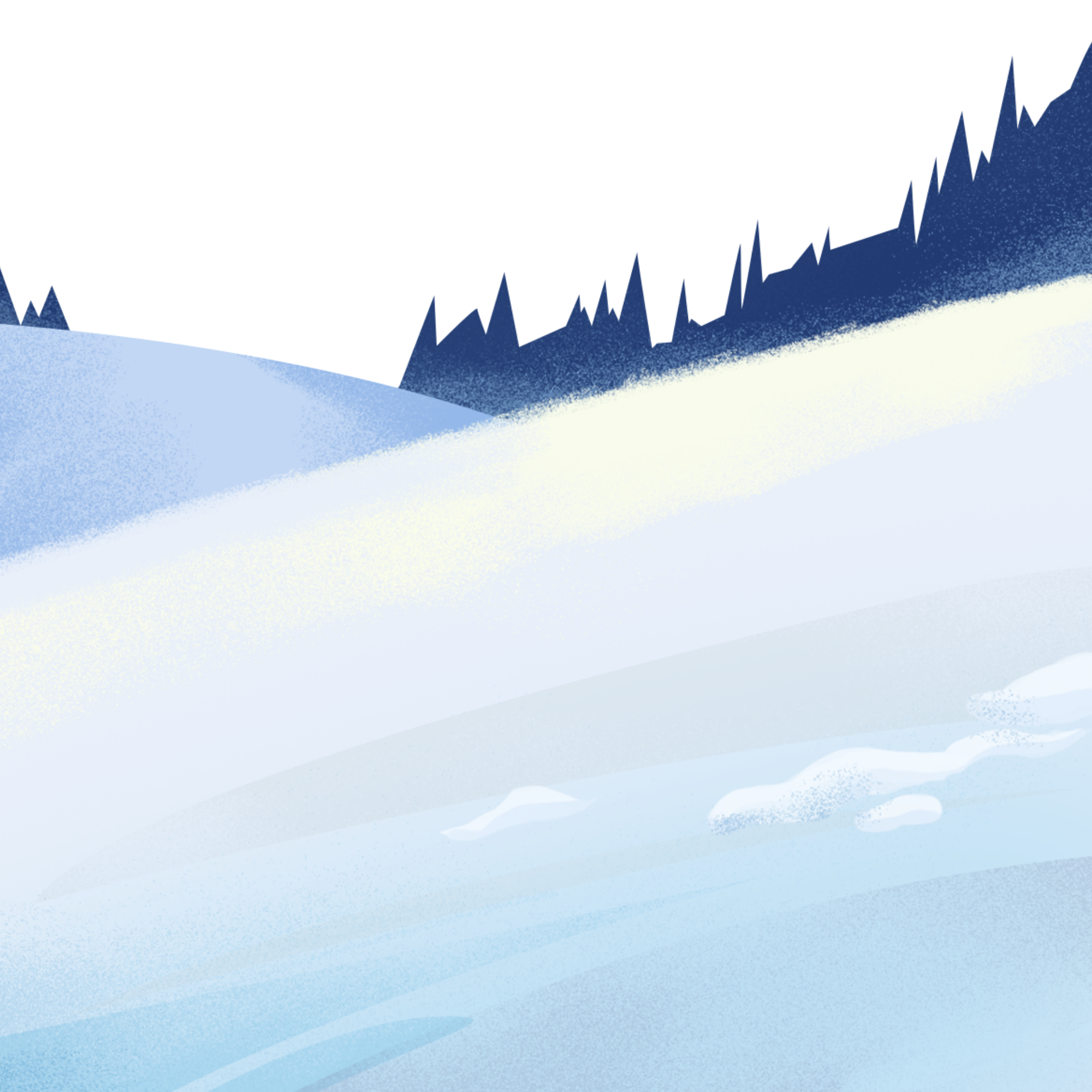 Snowy mountainside.