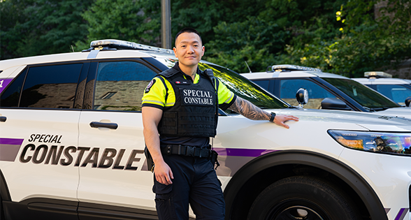 Special Constable standing by their vehicle