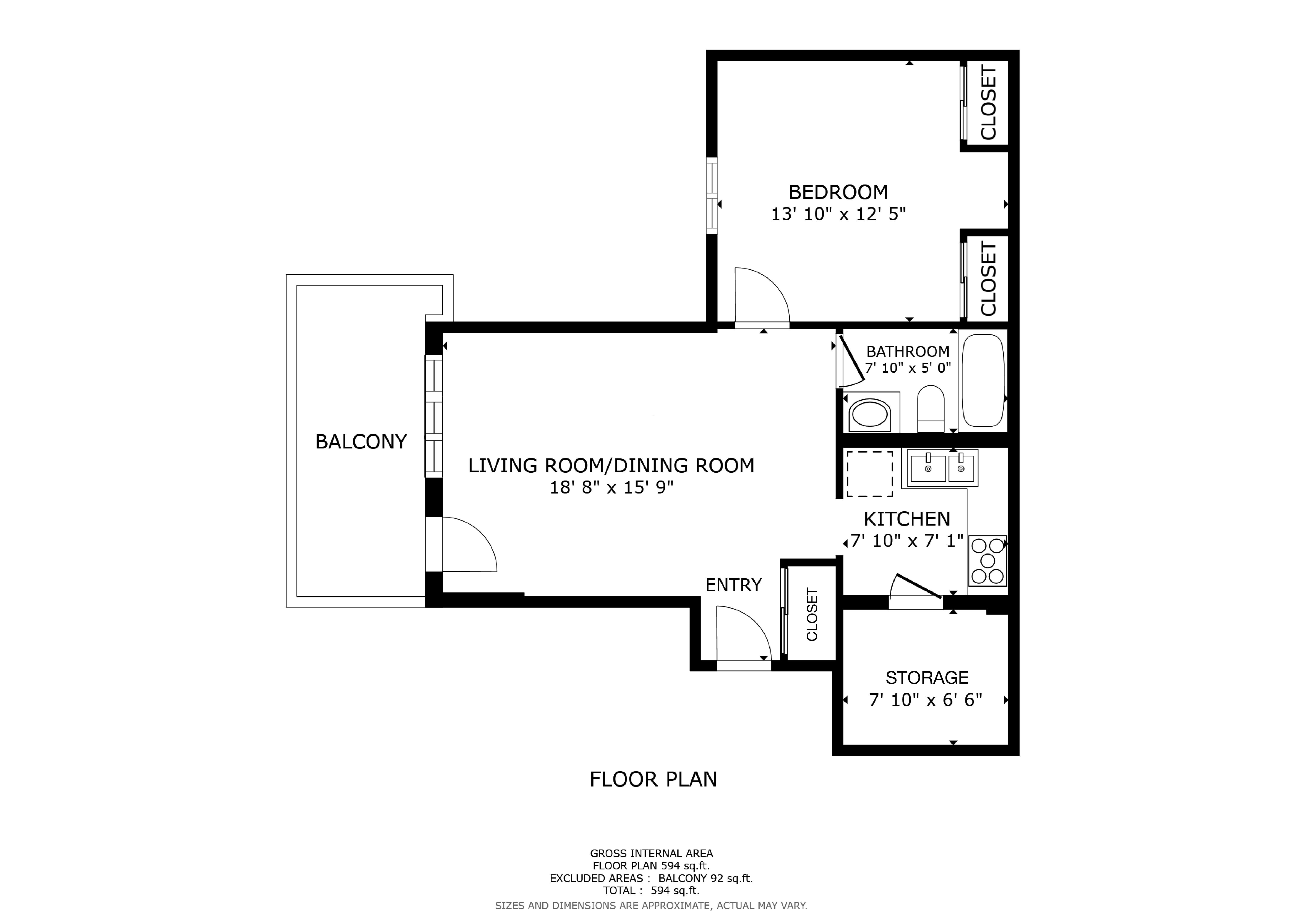 Platt's Lane One-Bedroom Apartment Floor Plan